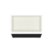 54x Black/White York Melamine 1/3 Tray