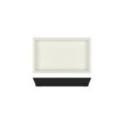 72x Black/White York Melamine 1/4 Tray