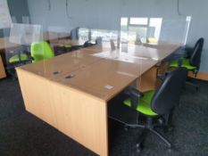 4 Person Workstation / Desks with covid screens