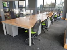 10 Person Workstation / Desks with covid screens