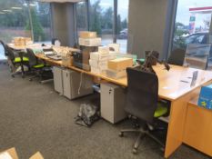 12 Person Workstation / Desks with covid screens