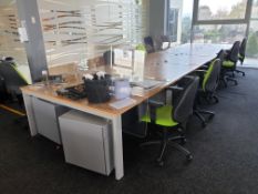 10 Person Workstation / Desks with covid screens