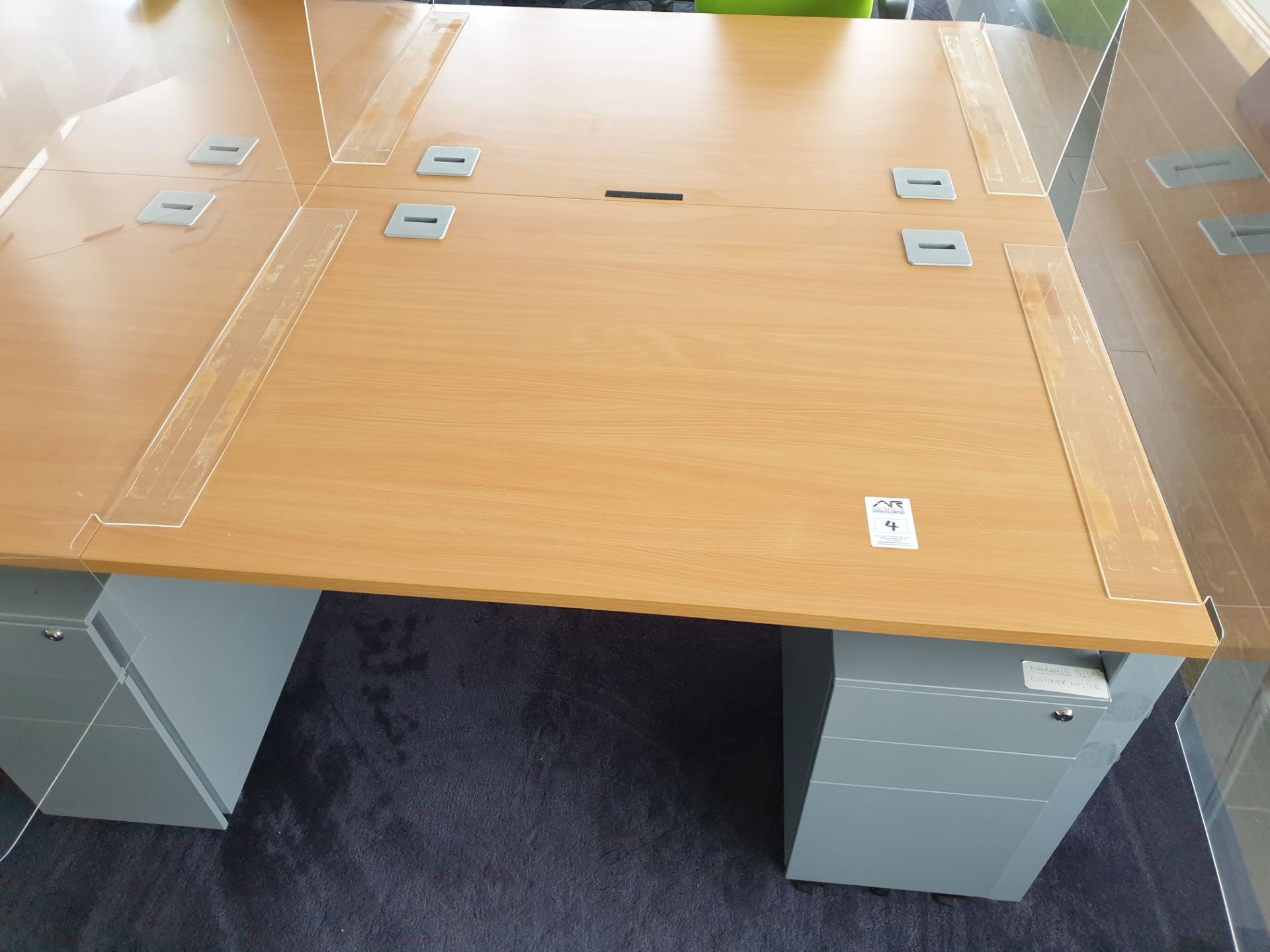 14 Person Workstation / Desks with covid screens - Image 2 of 3