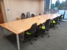 10 Person Workstation / Desks with covid screens