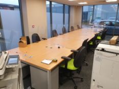 12 Person Workstation / Desks with covid screens