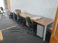 5 Person Workstation / Desks with covid screens