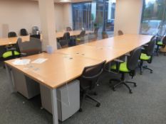 10 Person Workstation / Desks with covid screens