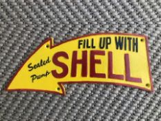 Fill Up With Shell Cast Iron Sign