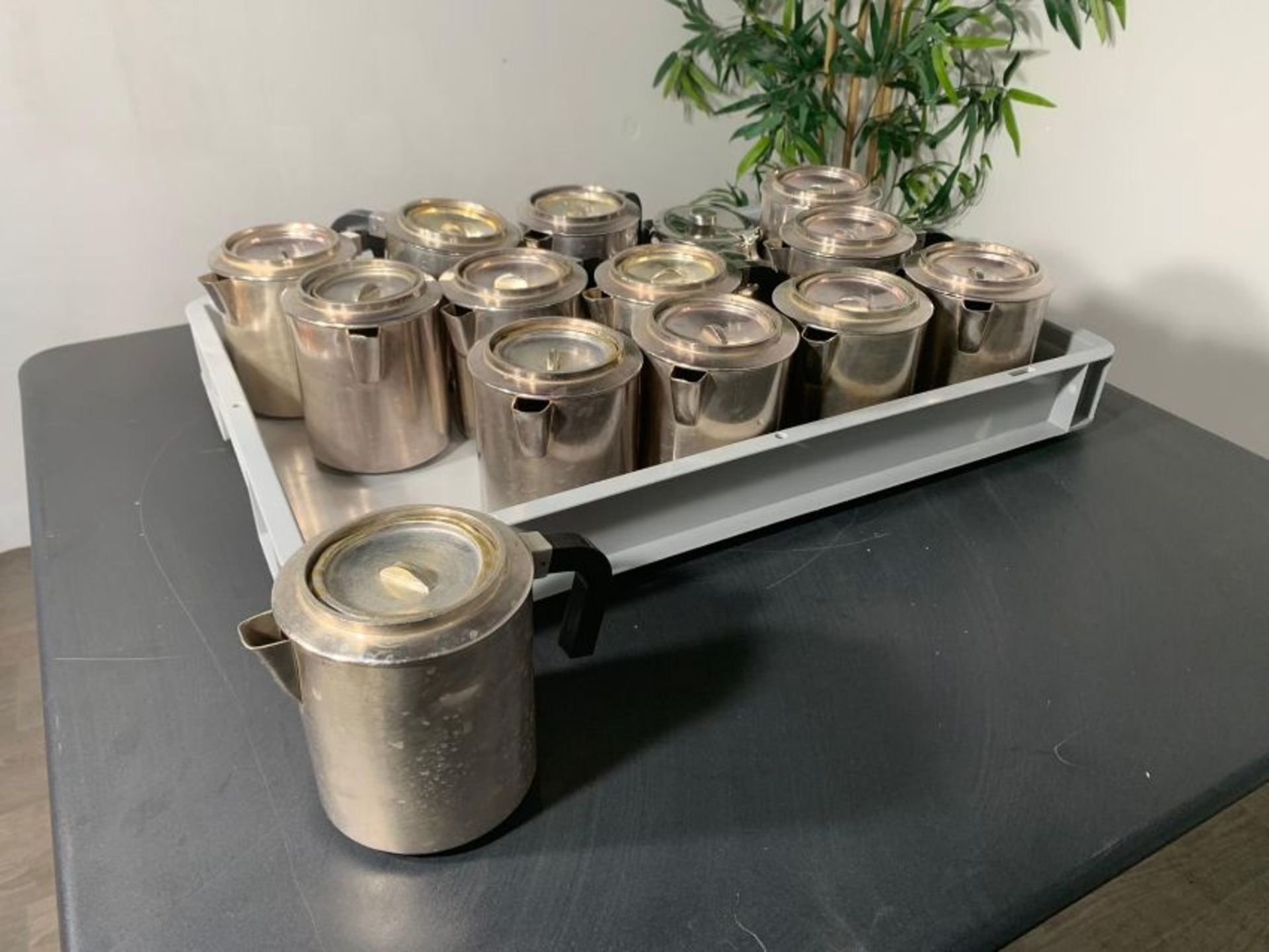 Stainless Steel Teapots Exluding Lids x 8. - Image 4 of 5