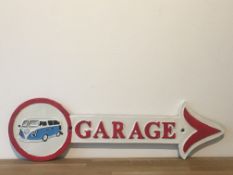 Cast Iron Volkswagen Garage Arrow Sign