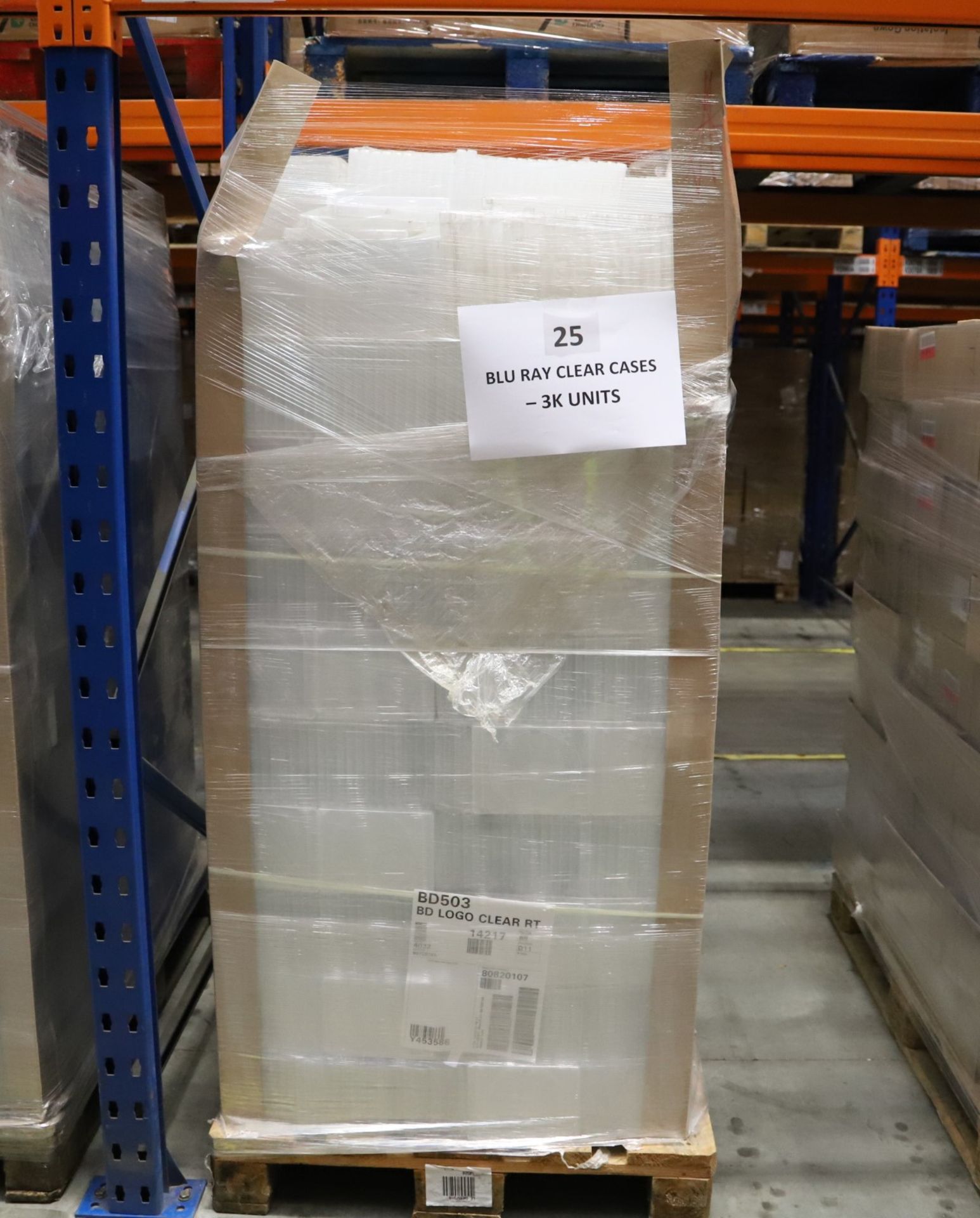 1 x Pallet of Blu ray Clear cases