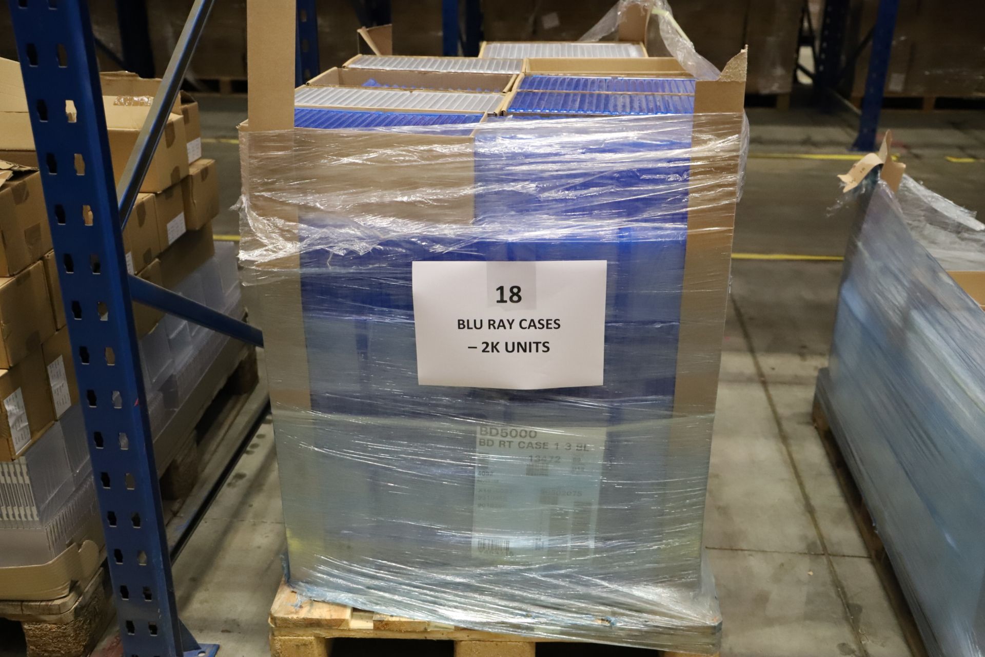 1 x Pallet of Clear Blu ray Cases