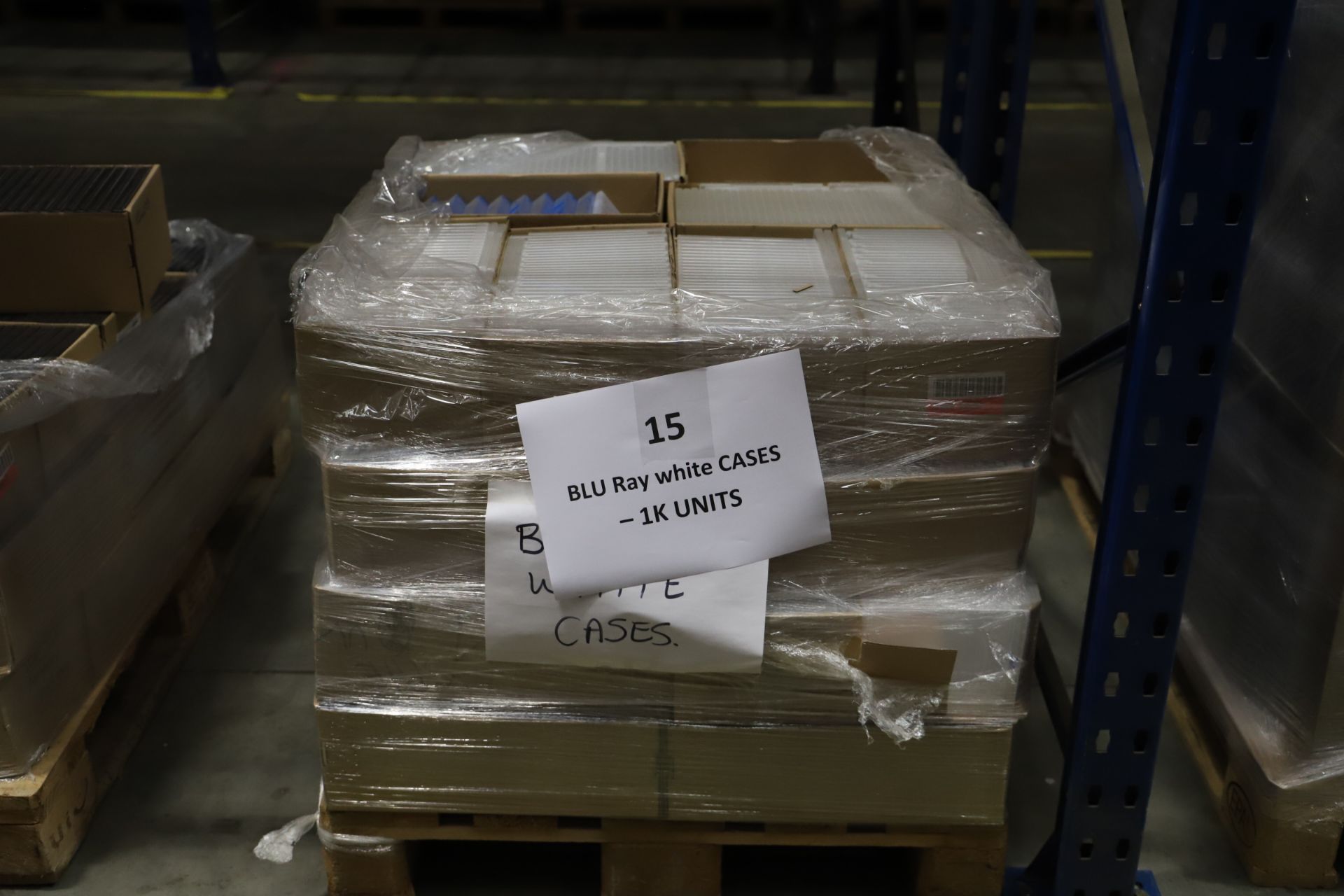 1 x Pallet of White Blu ray Cases