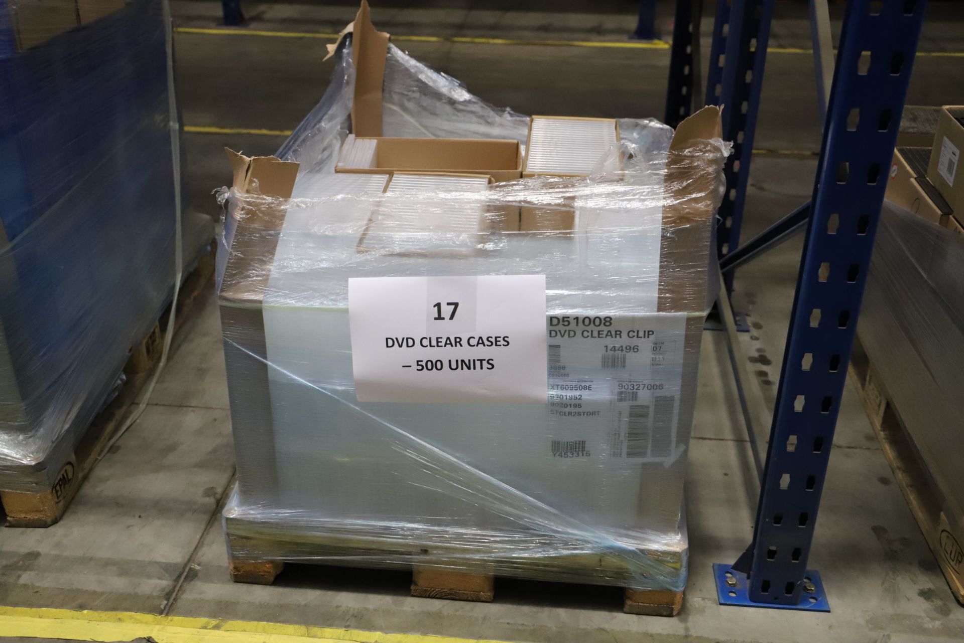 1 x Pallet of Clear DVD Cases