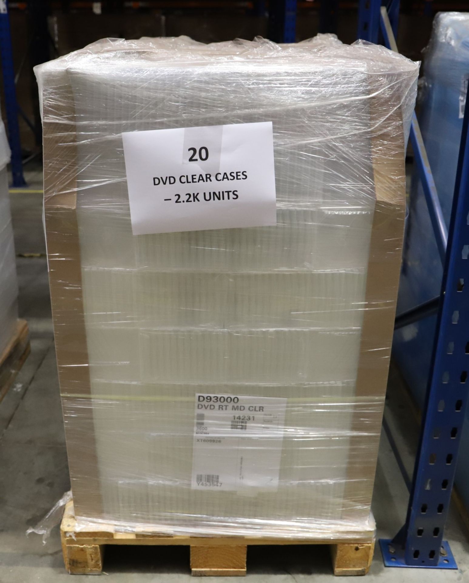 1 x Pallet of Clear DVD Cases