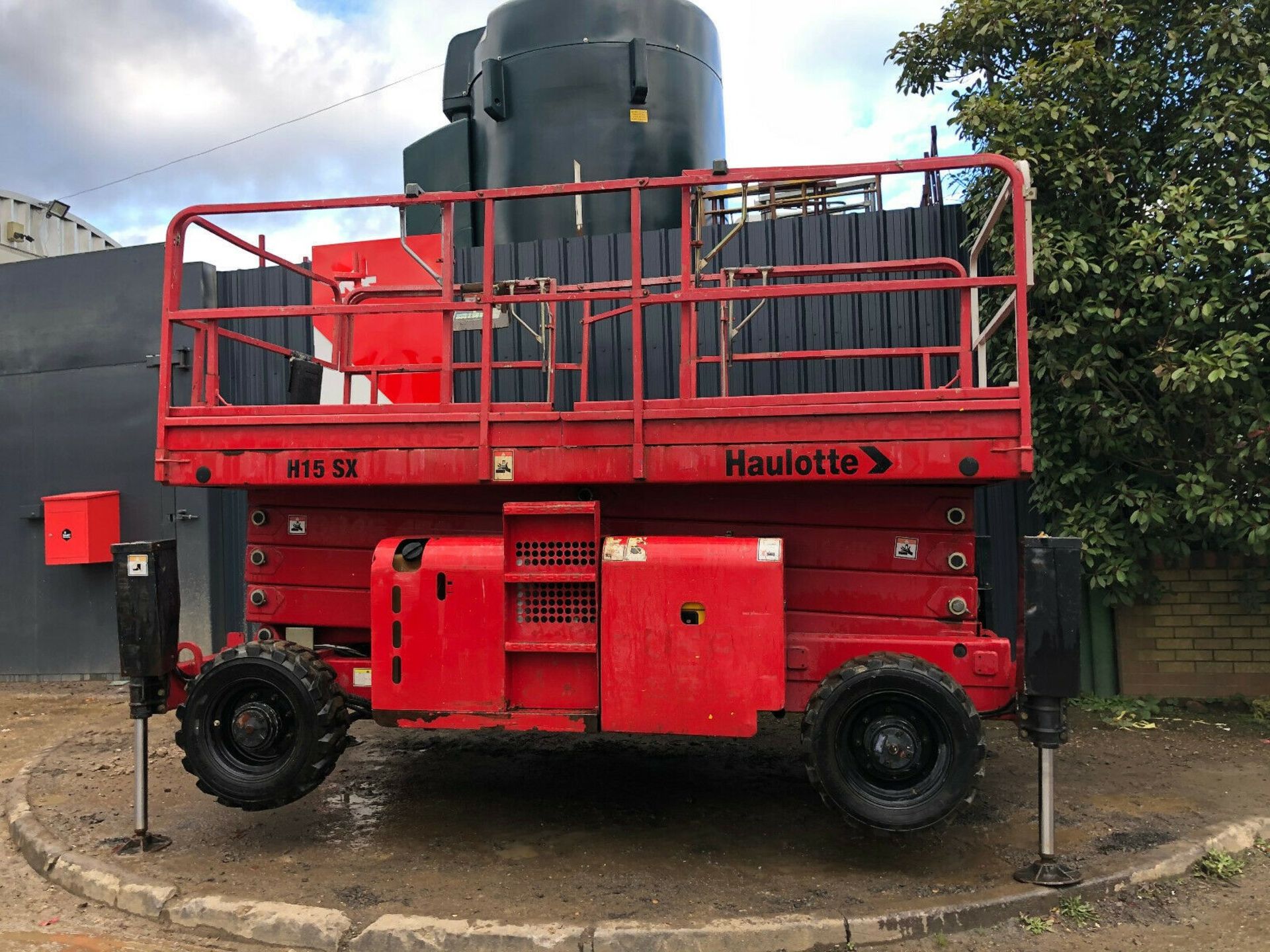 Haulotte H15SX 2007 4x4 15m Rough Terrain Diesel Scissor Lift 4x4