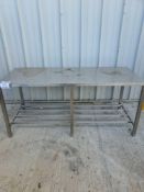 Stainless steel bench