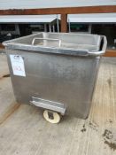 Stainless steel tub on wheels