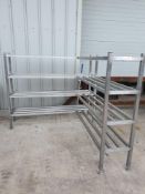 Stainless steel 4 tier corner shelve unit