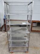 Stainless steel 5 tier shelves on wheels