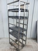 Stainless steel 7 tier shelves on wheels