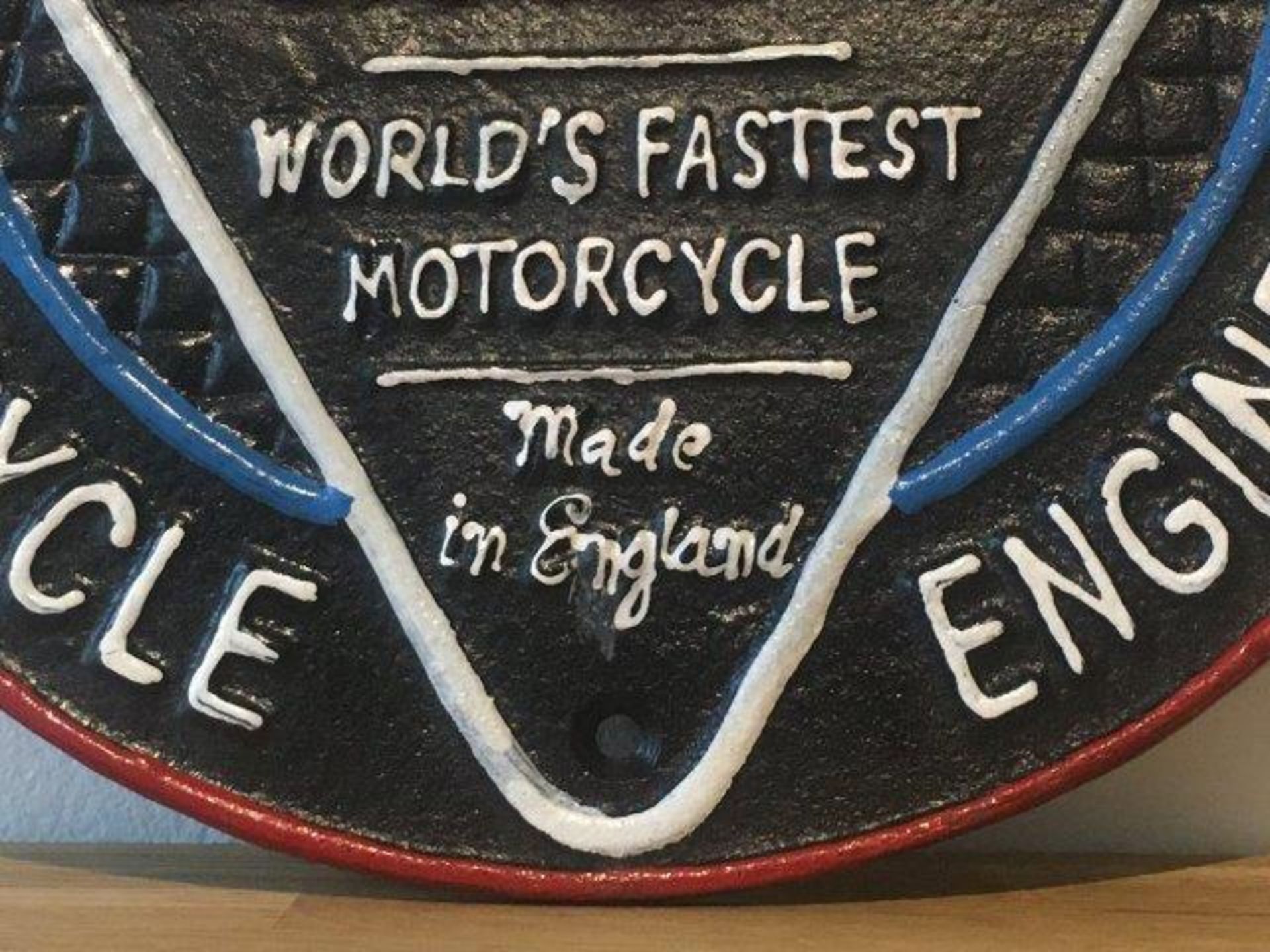 Triumph Motorcycles Cast Iron Sign - Image 4 of 4