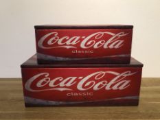 Set Of 2 Coca Cola Storage Boxes