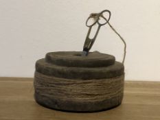 Wooden Spool With Jute String & Scissors
