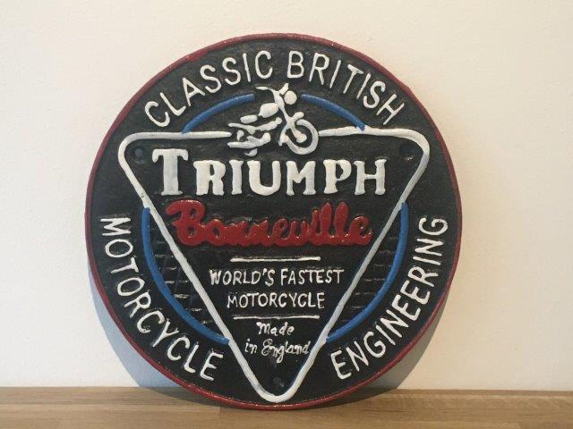 Triumph Motorcycles Cast Iron Sign
