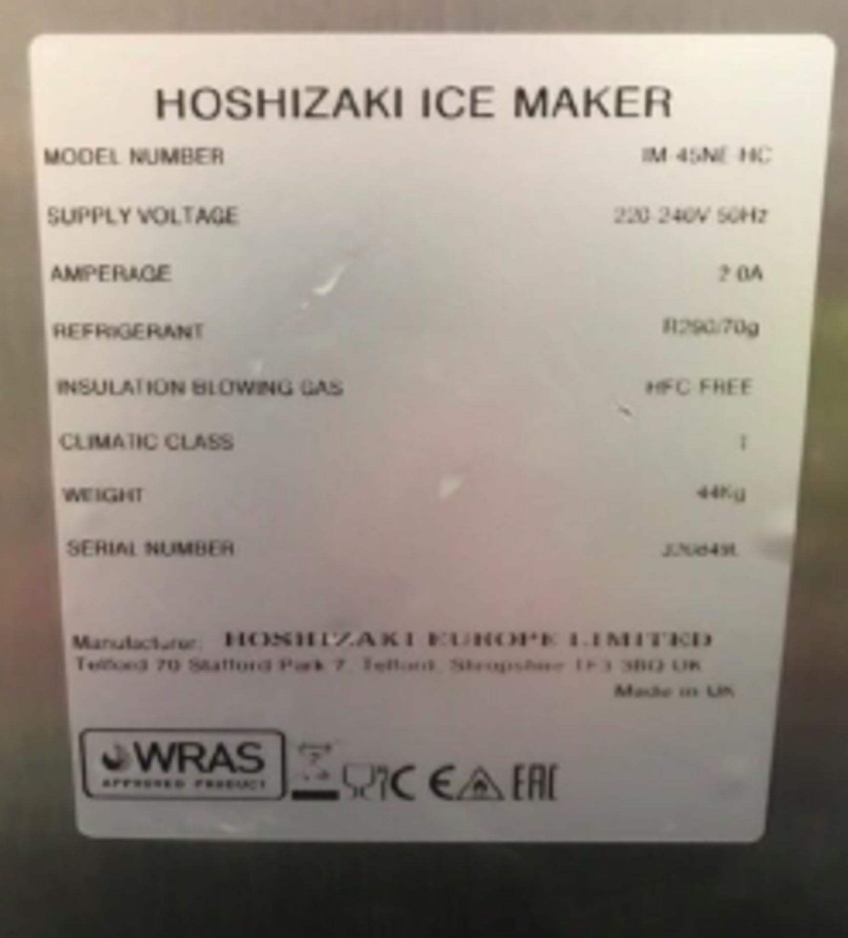 Self Contained Cube Ice Maker IM-45NE-HC - Image 4 of 9