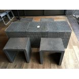 Steel Tables x 3 with Mild Steel Stools x 4 500x500mm