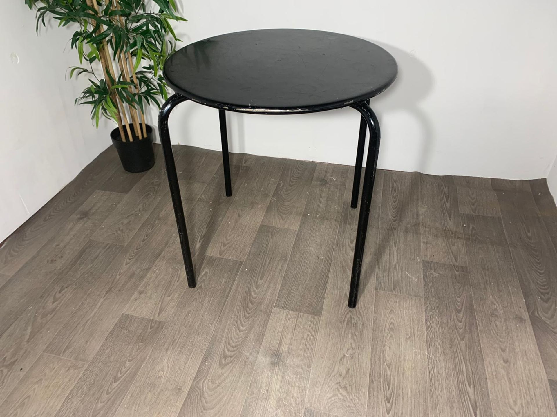 Steel Circular Black Table - Image 2 of 3