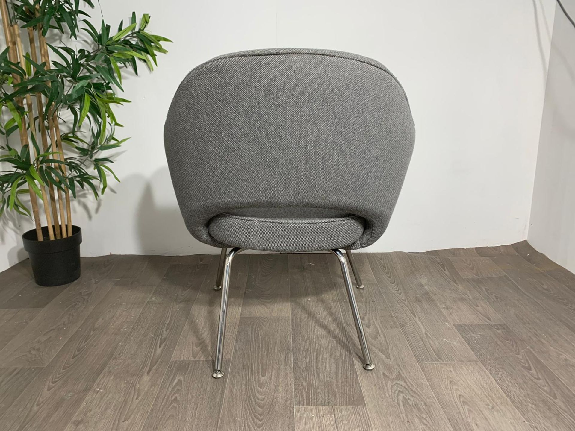 Grey Fabric Commercial Grade Chair with Chrome Legs x2 - Image 7 of 12