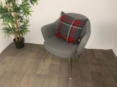 Commercial Grade Tartan Feather Cushions x 2