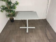 White Cast Iron Rectangular Table