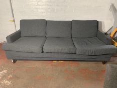 3 Seater Grey Fabric Sofa Commercial Grade