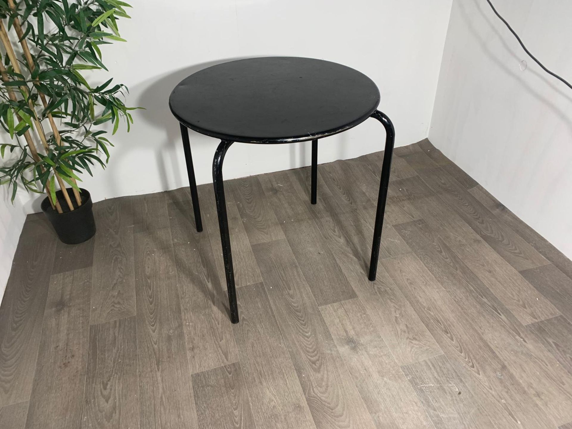 Steel Circular Black Table - Image 3 of 3