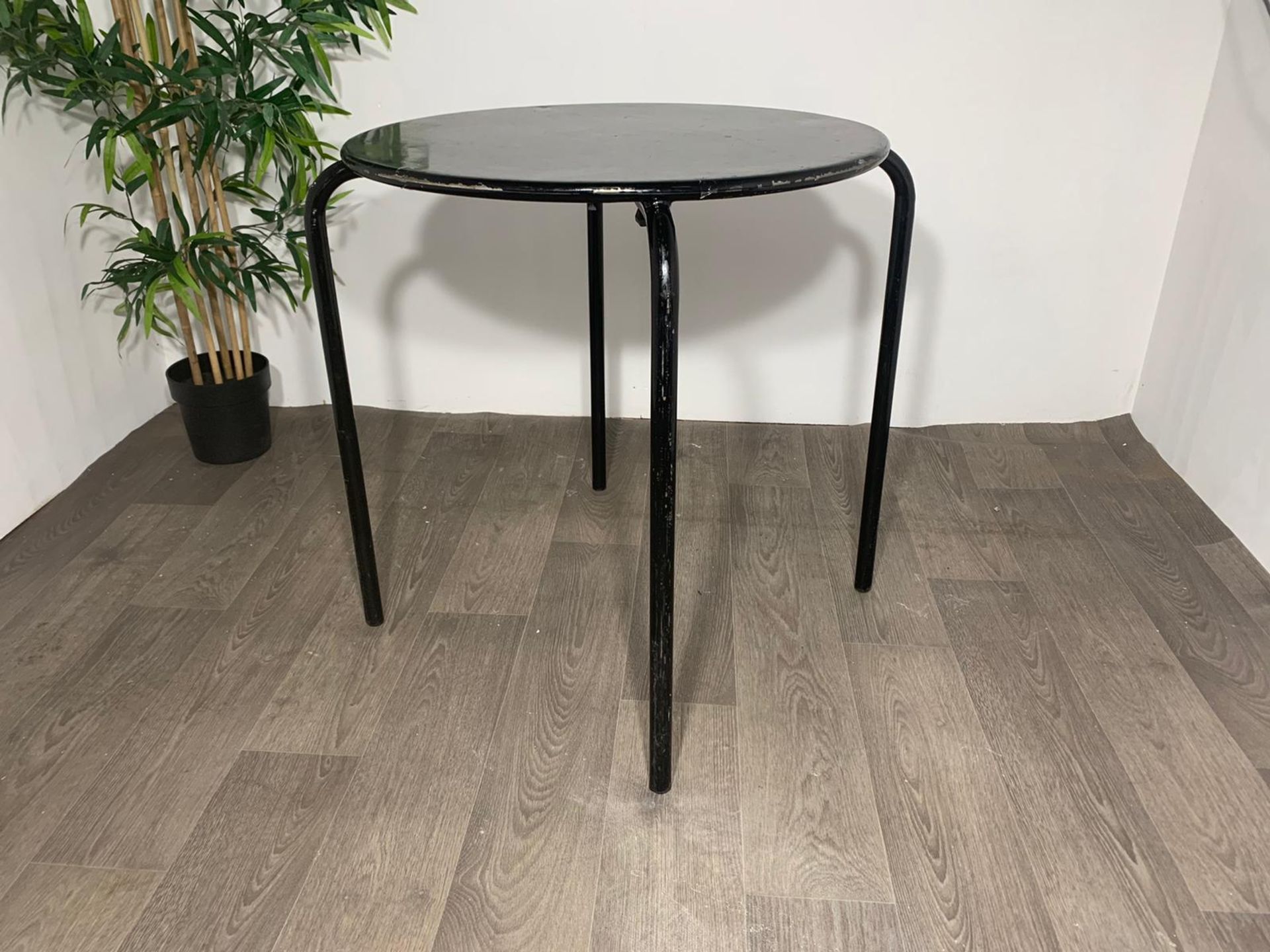 Steel Circular Black Table