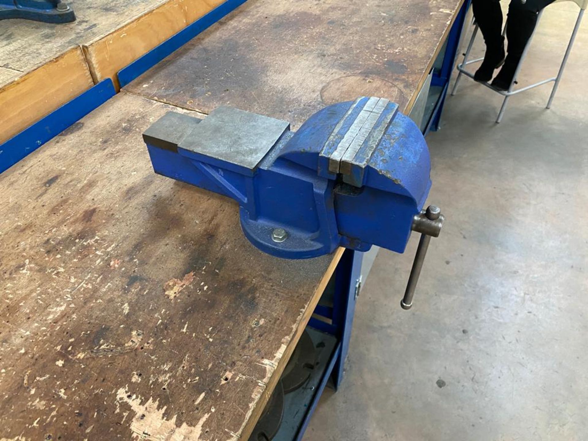 Steel Workbench with Wooden Top - Image 5 of 5