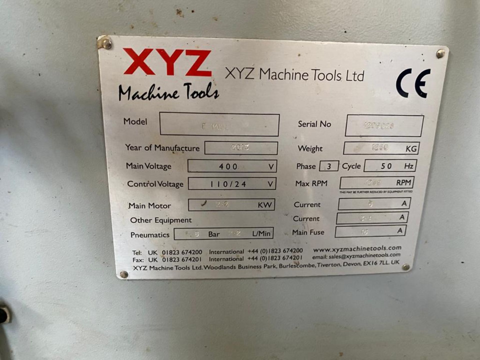 XYZ E-Mill Milling Machine - Image 7 of 11