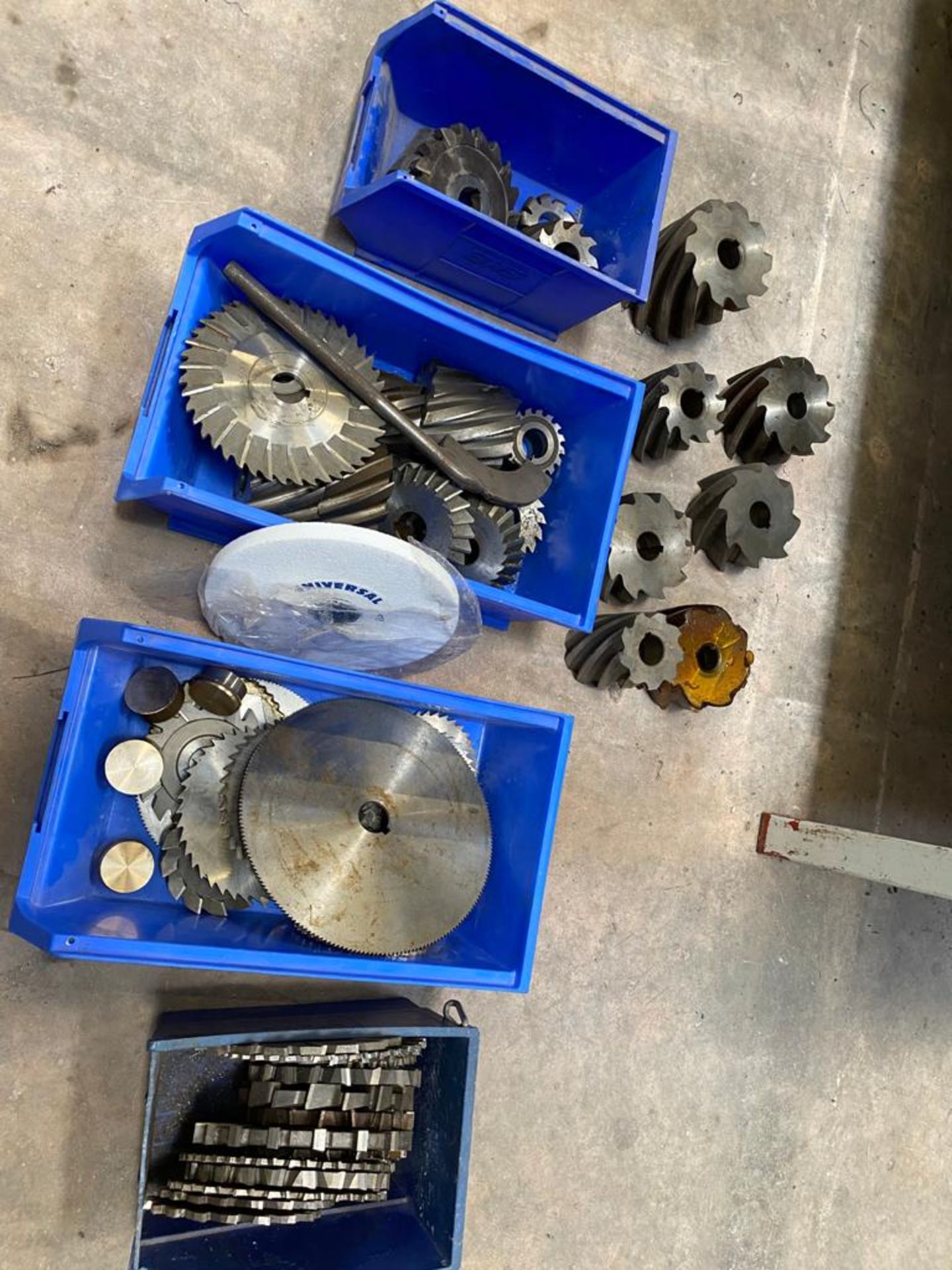 A Variety of Cutting Blades, Gears and Cogs