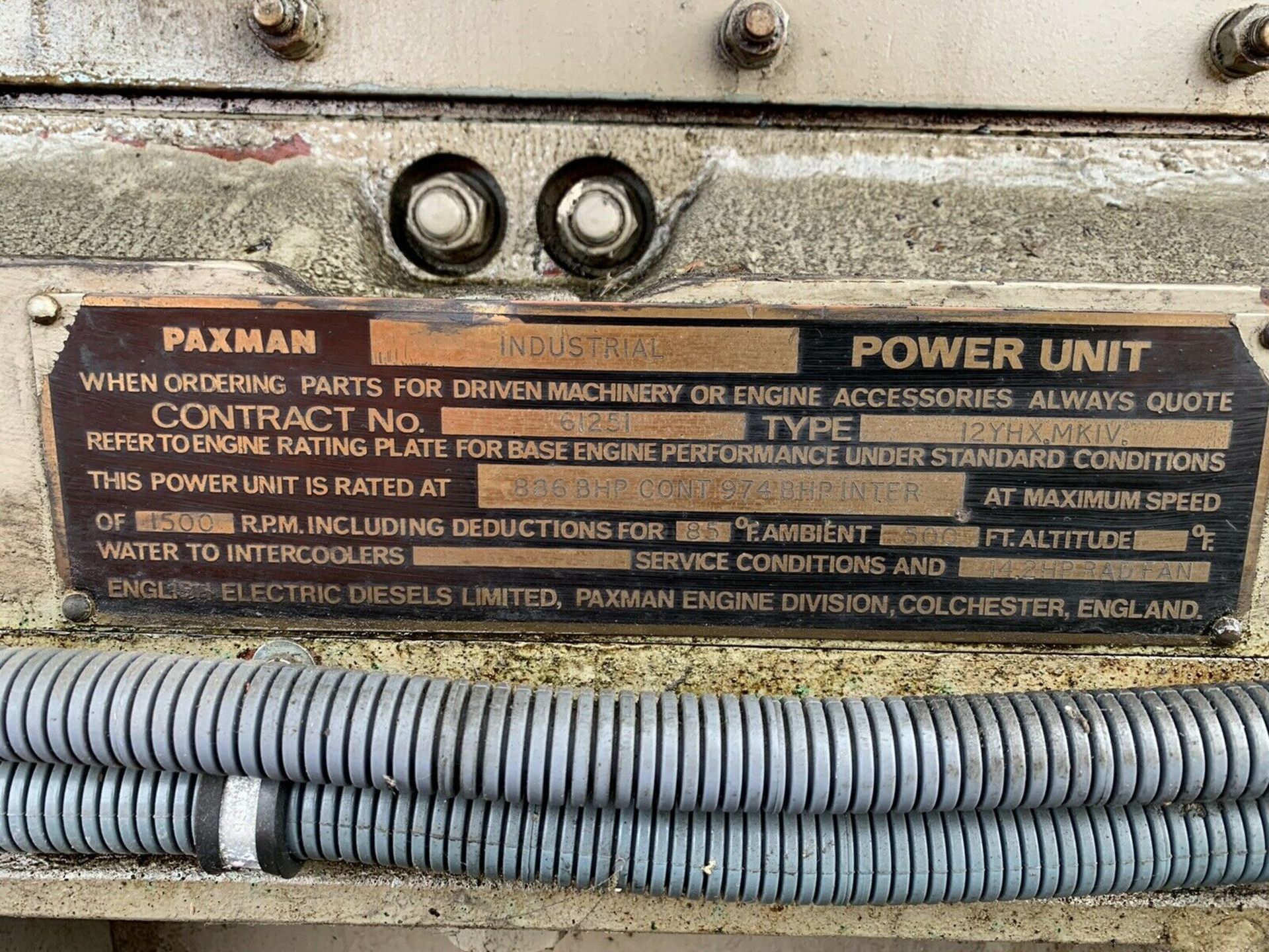 750 KVA Dale Generator PAXMAN V12 Engine - Image 7 of 9