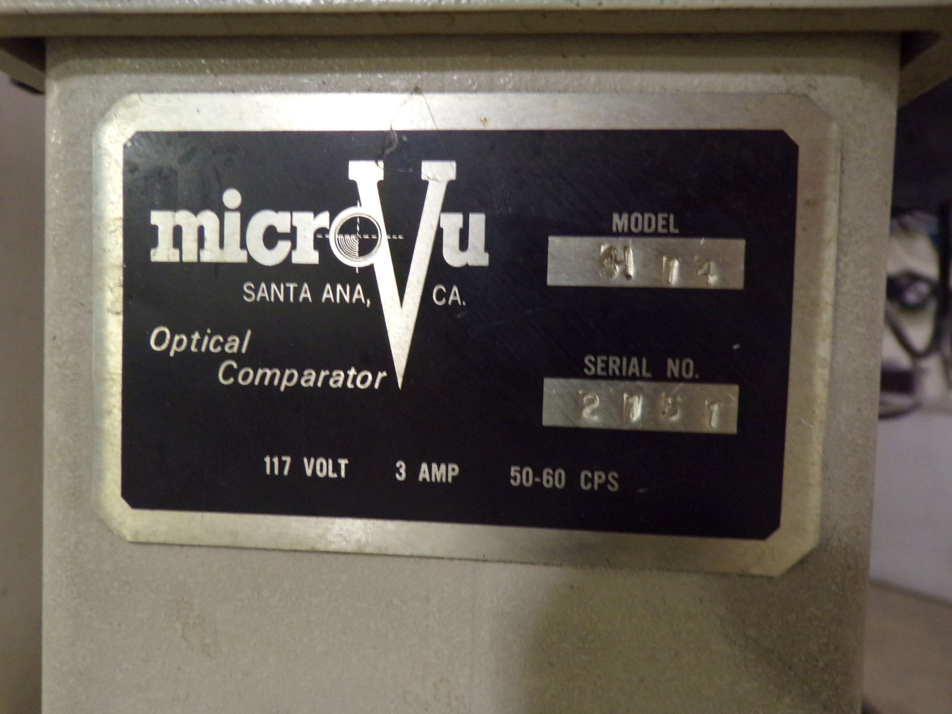 MicroVu Optical Comparator - Image 4 of 8