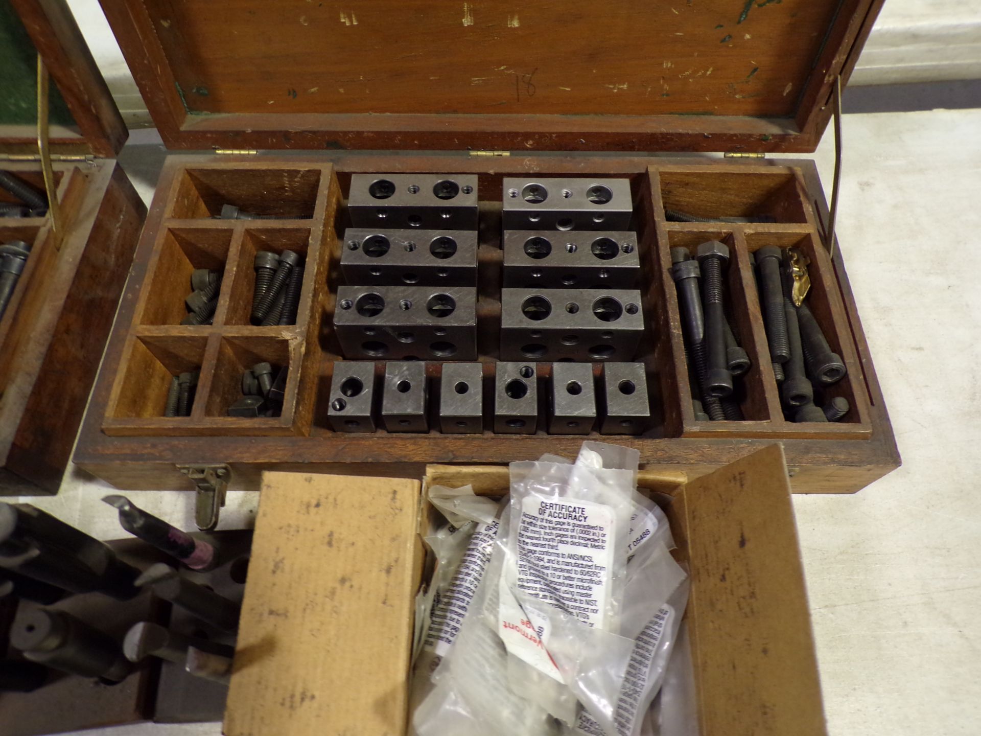 2 wood cases w/boring heads & mill holders - Image 2 of 5