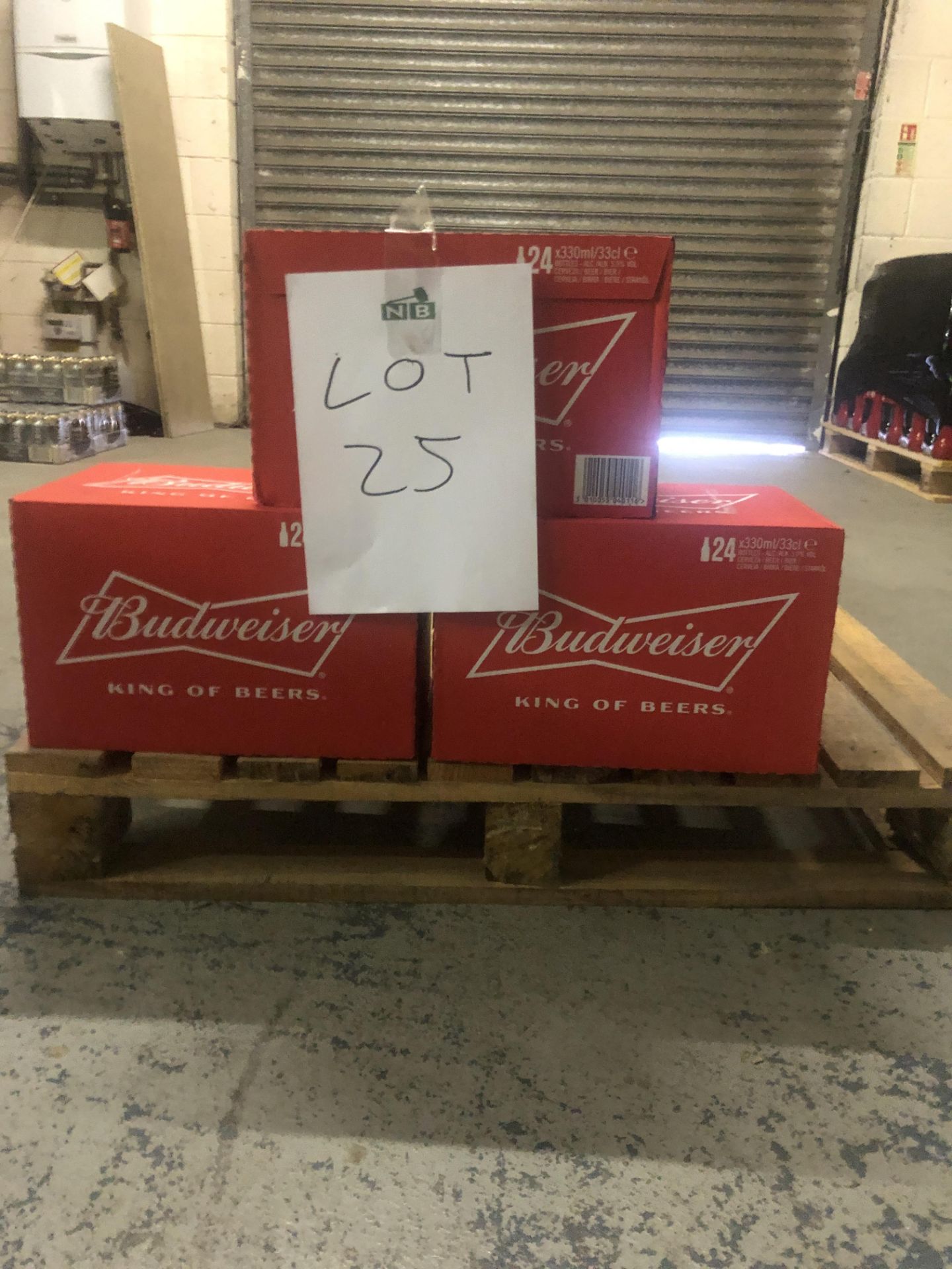 BUDWEISER 330cl Bottles - 3 Boxes (consists of x 24 x 330cl ) NO VAT