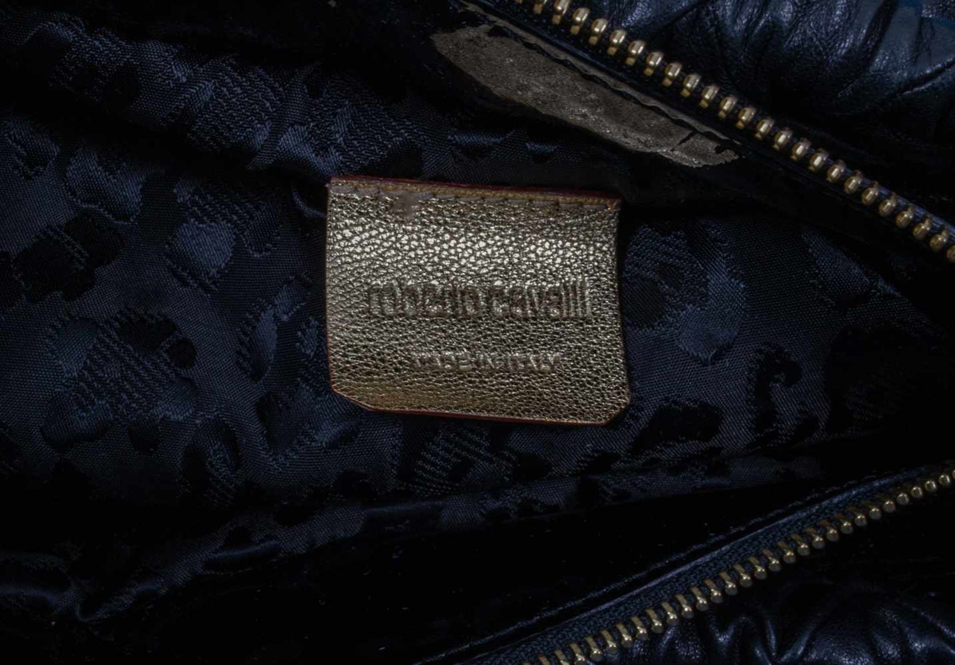 "ROBERTO CAVALLI" - exklusive Damenhandtasche/Carrybag. Schwarzes Leder mit vergoldeten - Bild 11 aus 14