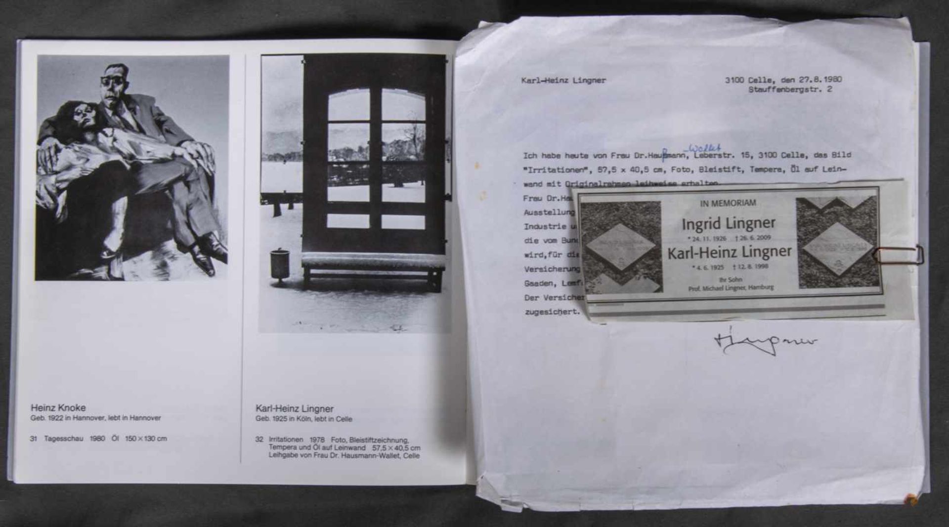 "Irritationen" (von 1978) Mischtechnik: Foto, Bleistiftzeichnung, Tempera & Öl auf Leinwand, ca. - Bild 12 aus 12