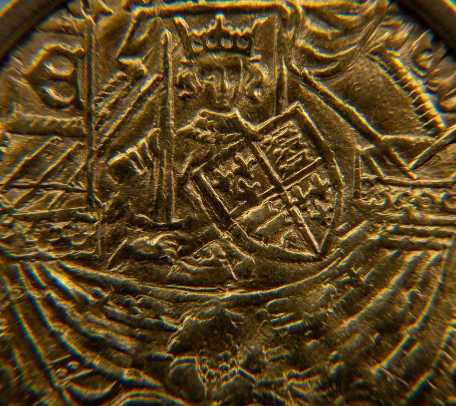 GOLD RYAL / ROSE NOBLE - Goldmünze. England 15. - 17. Jhd., vorderseitig König mit Schwert, Schild & - Bild 6 aus 15