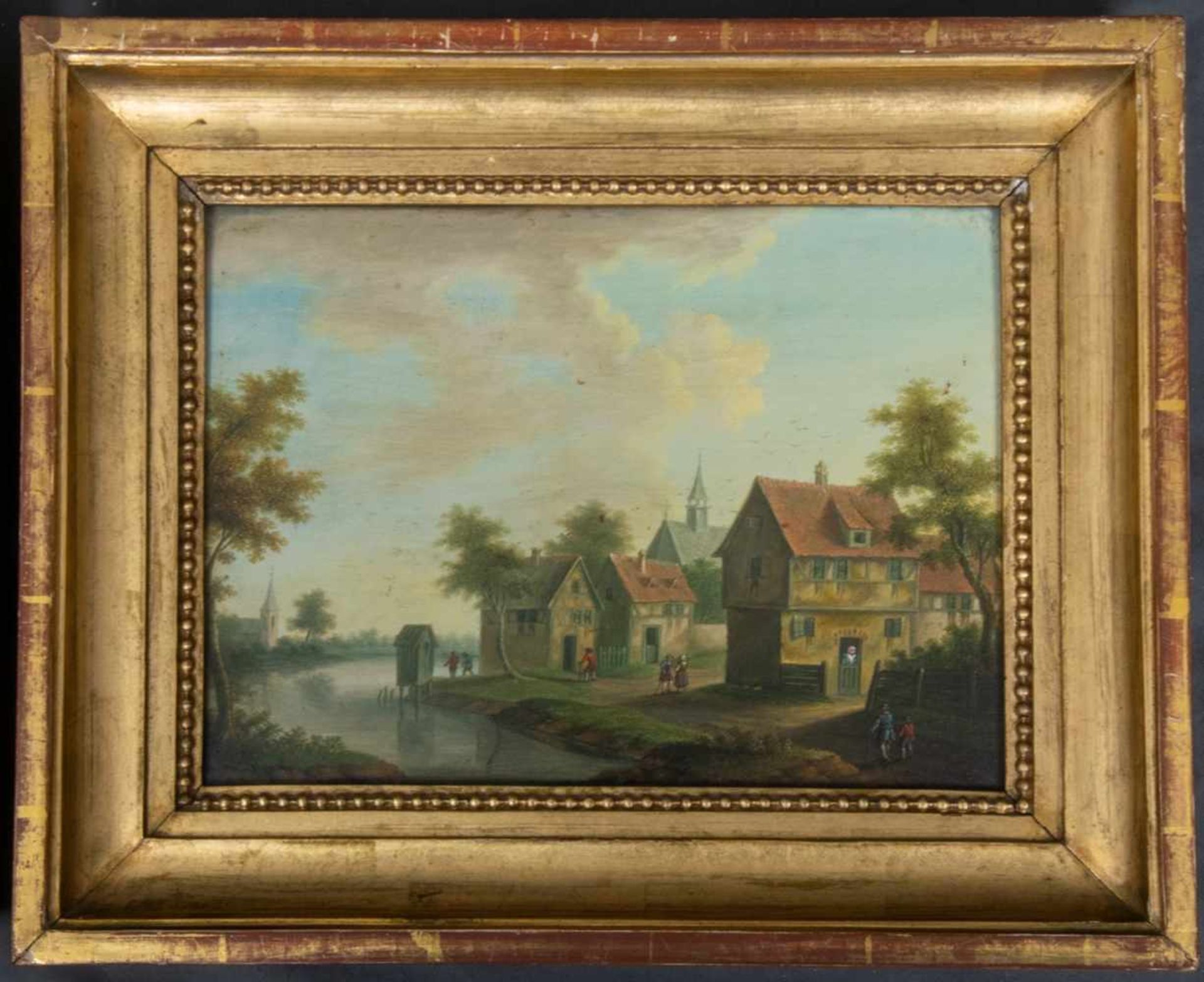 "Paar Landschaften" - Gemälde, Öl auf Holz, je ca. 23 x 31 cm. Paar identisch gerahmter, - Bild 7 aus 9