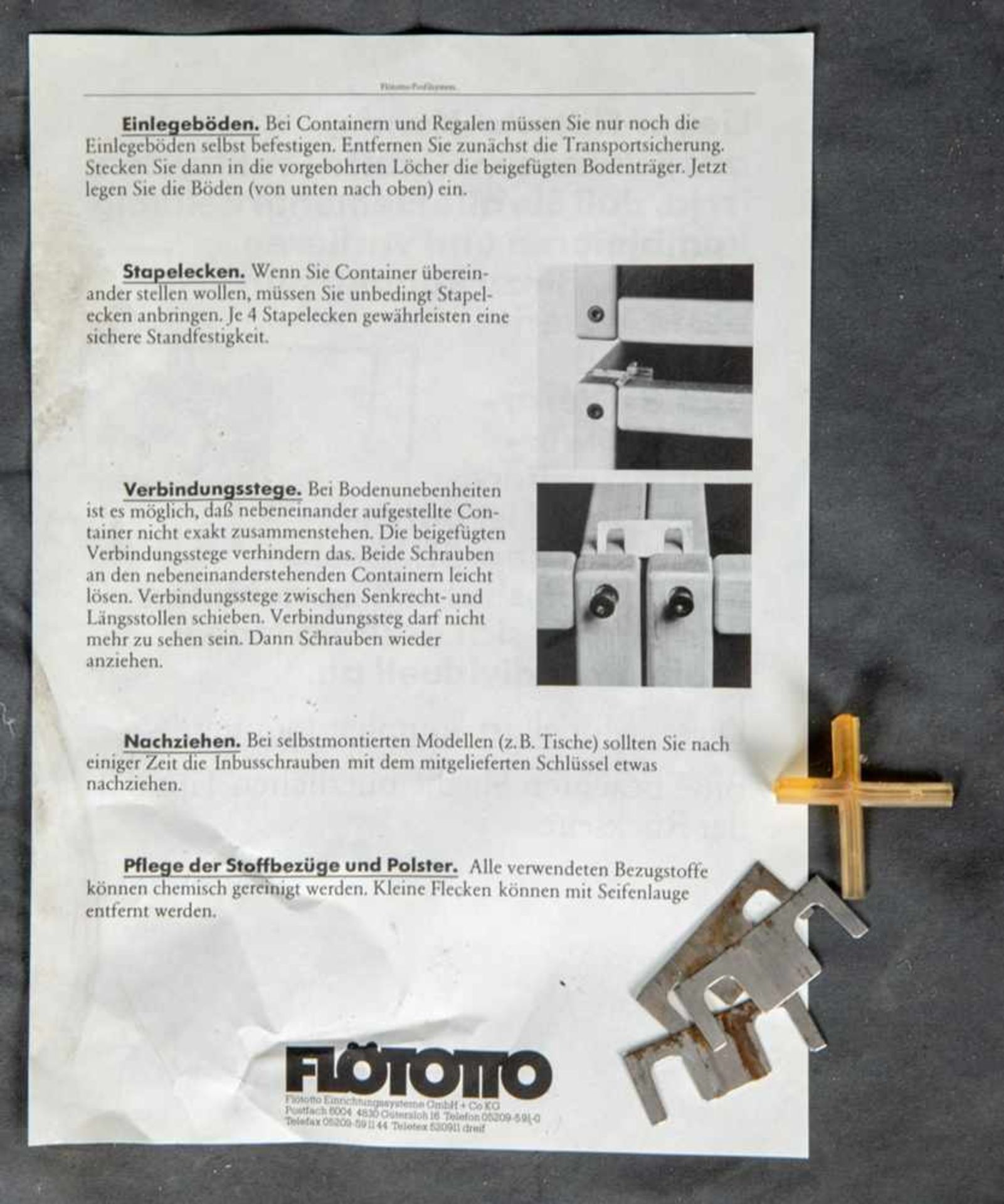 6teilige FLÖTOTTO Modul GARDEROBE, 1970er/80er Jahre, bestehend aus Schubladenelement (ca. 75 x 60 x - Bild 6 aus 9